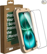 2-Pk iPhone 16 Plus Screen Protectors Kit w/Eco-Friendly Reusable Alignm... - $11.99