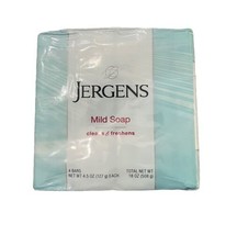 Jergen’s Mild Soap 4.5 Oz Pack Of 4 Bars (18 Total Oz) Cleans &amp; Freshens - £18.46 GBP