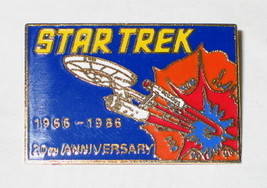 Star Trek 20th Anniversary Enterprise Going To Warp Metal Enamel Pin 1986 UNUSED - £10.83 GBP