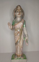 Indian 19th c Hindu temple statue of Lakshmi in marble - £907.24 GBP