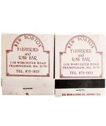 Boston Fisheries Raw Bar Vintage Matchbook Mass Matches Unstruck Lot Of ... - €17,06 EUR