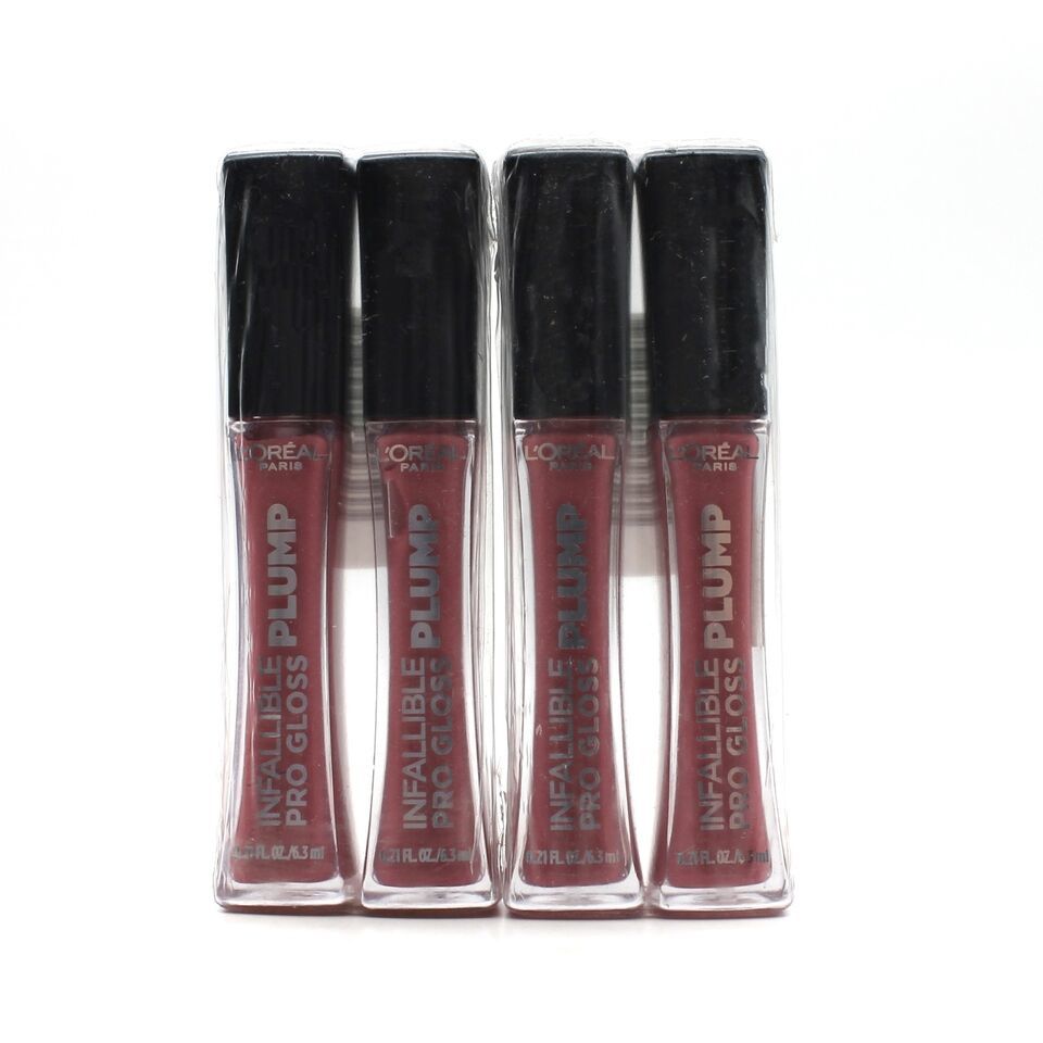 Lot of 4 L'Oreal Infallible Pro Gloss Plump 606 Muave Glow, Sealed - $19.80