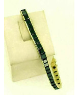 Men&#39;s Princess Cut Lab Created 11Ct Emerald Bracelet in 14K Yellow Gold ... - $5,501.91 MXN