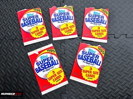 15x Vintage 1985 Topps Super Size Cards Lot Cal Ripken Pete Rose 5 Open Packs - £62.05 GBP