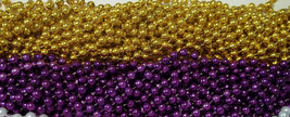 48 LSU Purple Gold Mardi Gras Beads Football Party Favors Tailgate BCS 4 Dozen - £14.63 GBP