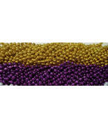 48 LSU Purple Gold Mardi Gras Beads Football Party Favors Tailgate BCS 4... - £14.63 GBP