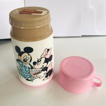 Vintage Disney Mickey Mouse Minnie Pink Aladdin Thermo Mug - £11.72 GBP