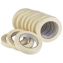 Masking Tape 10 Pack General Purpose Beige White Color, 0.75 Inch X 55 Yards X 1 - £28.99 GBP