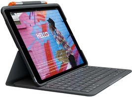 Logitech Slim Folio Case Bluetooth Wireless Keyboard iPad Air 3 10.5 A2152 A2123 - £47.95 GBP