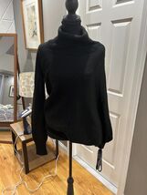 Black Turtleneck Sweater w/ Drawstring Detail at one sleeve - $49.50