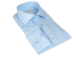 Mens 100% Italian Cotton Shirt High Quality Non Iron SORRENTO Turkey 4525 Blue - £63.94 GBP