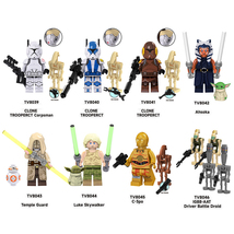 8pcs Star Wars series peripheral toy clones, Luke building block figures - £15.81 GBP