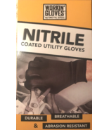 2 PAIRS Reusable Breathable Automotive Utility Nitrile Coated Working Gl... - £4.52 GBP