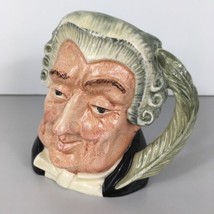 D6504 The Lawyer Toby Mug Royal Doulton Character Jug Small 4" Wig Feather Quill - $14.84