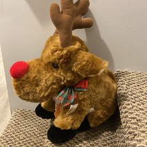 Fairview Reindeer Stuffed Animal Plush Christmas Holiday Decor 17&quot; Large... - £14.24 GBP