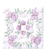 Jack Dempsey Needle Art Interlocking Circle Of Butterflies Quilt Blocks - $422.66 MXN