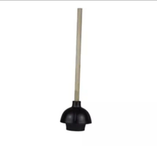  Heavy Duty Toilet Plunger, Commercial Grade Double Thrust Natural Wood ... - £5.83 GBP