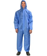 AMZ Supply Blue Painters Suit Disposable X-Large. SMS Disposable Coveral... - $10.09