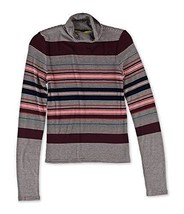 Aeropostale Womens Striped Turtleneck Pullover Sweater Red L - Juniors - £11.45 GBP