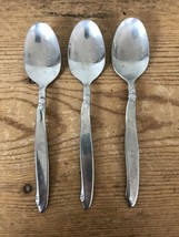 Set Lot 3 Vintage Mid Century Oneida Community Stainless Steel Swirl Spoons 6" - £23.97 GBP