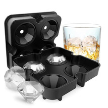 Ice Cube Mould Skull Shape 3D Maker Bar Party Silicone Trays Chocolate M... - £14.91 GBP