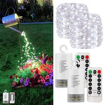 2 Pack Battery Operated Fairy Lights, Waterproof Waterfall Flash Lights 8 Modes  - £30.04 GBP
