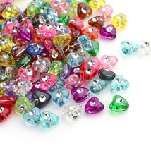 50 Acrylic Heart Beads Rhinestone Beads Assorted Lot BULK Beads Wholesale - €3,10 EUR