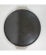 Vintage Mid Century Kyes Handmade Platter 14 Inch Round Black Pasadena CA - $545.52 MXN