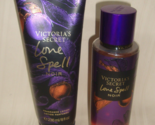 Victoria&#39;s Secret LOVE SPELL NOIR Fragrance Body Lotion + Mist Set of 2 NEW - £47.29 GBP