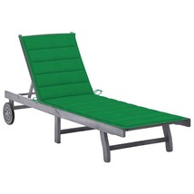  Sunlounger Gray Solid Acacia wood 79 in length x 24.8 in width - $372.00 CAD