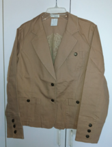 FDJ FRENCH DRESSING LADIES BEIGE COTTON/SPANDEX LINED BLAZER-L-NWOT-NICE - $22.00