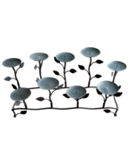Metal ~ Candle Holder ~ Holds Nine (9) Candles ~ BROWN LEAF Design - €43,07 EUR