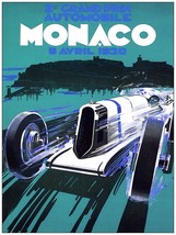 3012.Grand Prix Automobile Vintage Ad 18x24 Poster.Monaco 1930 Decorative wall A - £21.94 GBP