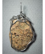 Leopardskin Jasper Stone Pendant Wire Wrapped .925 Sterling Silver by Jemel - £27.17 GBP