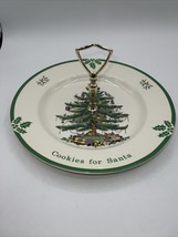 Spode Christmas Tree Vintage Tidbit Tray w/Handle England S3324 Cookies - £13.74 GBP