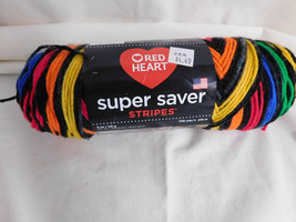 Red Heart Super Saver Stripes Primary Stripes Dye Lot 5950 5 Oz - £3.12 GBP