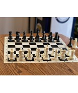 New Quadruple Weighted Chess Set With Black 20x20 in Silicone Board 4 In... - £34.83 GBP