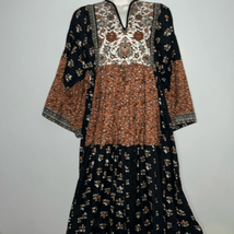Vintage floral Bohemian, print dress size medium - £46.04 GBP