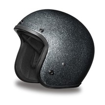 Daytona Helmet CRUISER- Gun Metal Flake Open Face Dot Motorcycle Helmets DC7-GM - £93.42 GBP