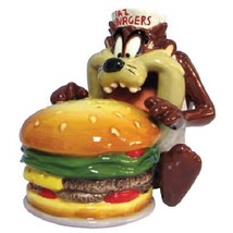 Looney Tunes Taz Eating a Burger Ceramic Salt and Pepper Shakers Set, NEW UNUSED - £26.43 GBP