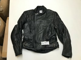 Jumbo Vintage Moto Cuir Noir Veste Aisselle/Aisselle 18 &quot; (mc263) - $78.08