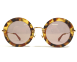 Miu Sunglasses SMU 13N UA5-4M2 Gold Tortoise Round Frames with Pink Lenses - £133.10 GBP