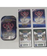 (1) Pokemon (Empty)Tin (1) Art Card &quot;Flamingo&quot; (1) Sticker Sheet (2) Cod... - $13.61 CAD