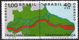 ZAYIX Brazil 1190a MNH Pair Maps Nature 071423S185 - £12.82 GBP