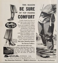 1961 Print Ad Servus Rubber Co. Troller Fishing Boots Rock Island,Illinois - £11.31 GBP
