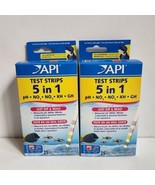 API 5 in 1 Aquarium Test Strips 25 pack Freshwater Saltwater Lot Of 2 NEW IN BOX - $16.82