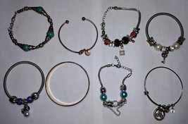 Lot of 8 Fashion Bracelets Beads and Charms - $15.20