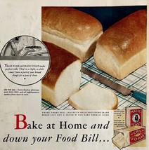 Magic Yeast Baking Bread Food Bill 1933 Advertisement Full Page Lithogra... - $29.99