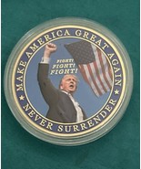 TRUMP COIN NEVER SURRENDER AMERICA FIGHT CHALLENGE PATRIOT MAGA REPUBLIC... - $274.25 MXN