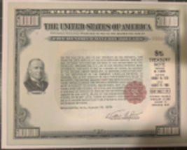 REPRODUCTION $500 MILLION Treasury Note 1976/86 FRAMEABLE See Descriptio... - $10.99